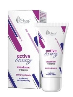AVA Active Beauty, dezodorant w kremie o potrójnym działaniu, 50 ml