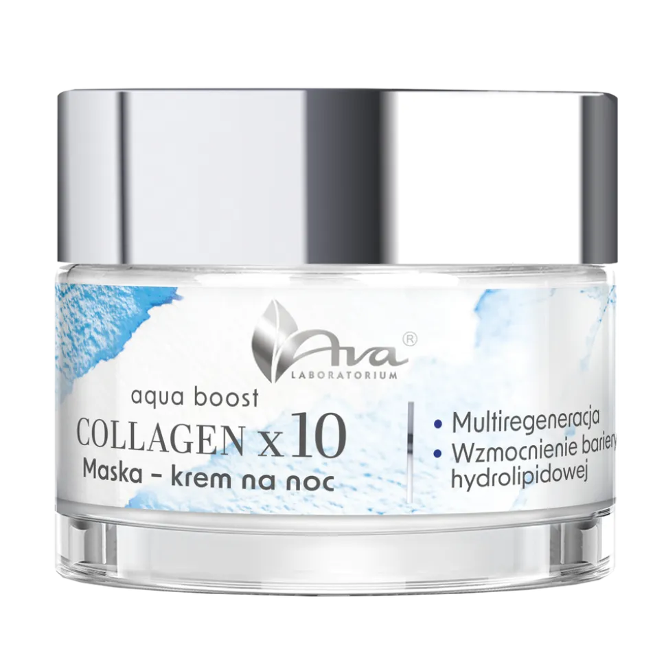AVA Aqua Boost Collagen, maska-krem na noc, 50 ml