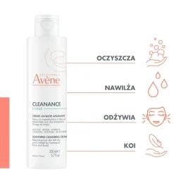 Avene Cleanance HYDRA, krem oczyszczający i łagodzący, 200 ml