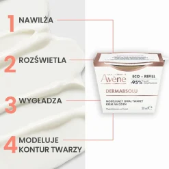 Avene DermAbsolu, krem na dzień modelujący owal twarzy, refill, 50 ml