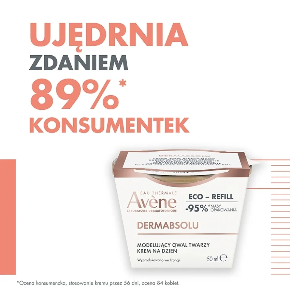 Avene DermAbsolu, krem na dzień modelujący owal twarzy, refill, 50 ml