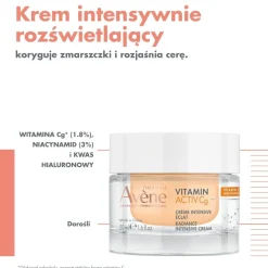 Avene Eau Thermale Vitamin Activ Cg, krem intensywnie rozświetlający, 50 ml