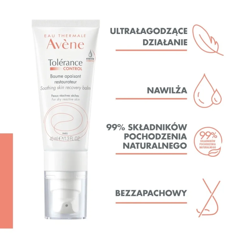 Avene Tolerance Control, balsam łagodząco regenerujący, 40 ml
