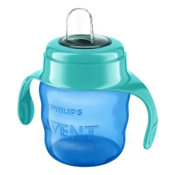 Avent Classic, kubek niekapek z ustnikiem, niebiesko-turkusowy, 6 m+, 200 ml, 1 szt.