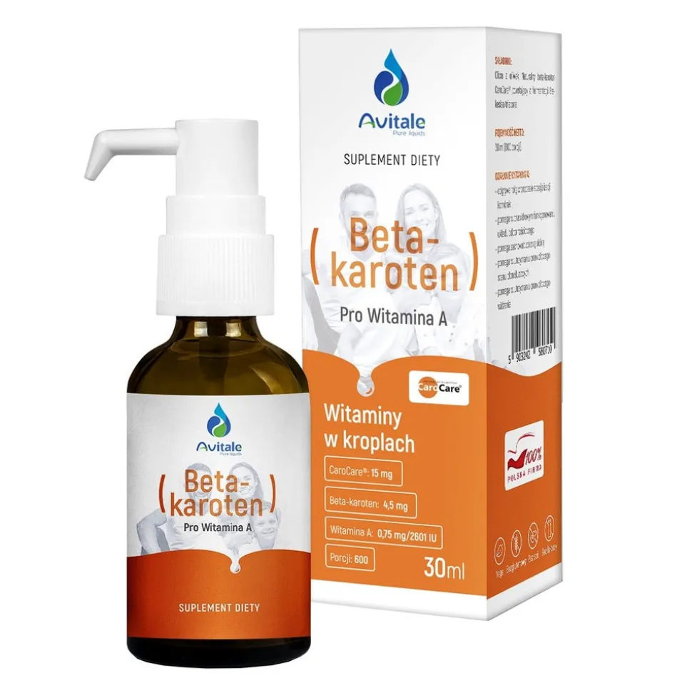 Avitale Beta-Karoten Pro Witamina A, krople, 30 ml