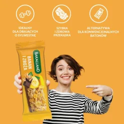 Bakalland, Banan i zboża, baton zbożowy, 40 g