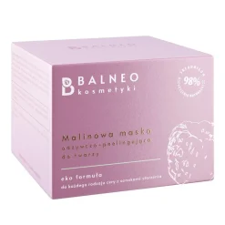 Balneokosmetyki, maska malinowa do twarzy, odżywczo-peelingująca, 50 ml