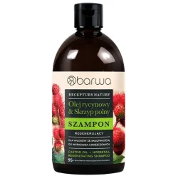 Barwa Receptury Natury, szampon regenerujący, Olej rycynowy & Skrzyp polny, 380 ml