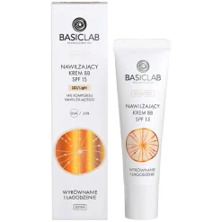 BasicLab Beauties, nawilżający krem,BB SPF15, Light, 33 ml