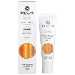 BasicLab Beauties, nawilżający krem,BB SPF15, Honey, 33 ml