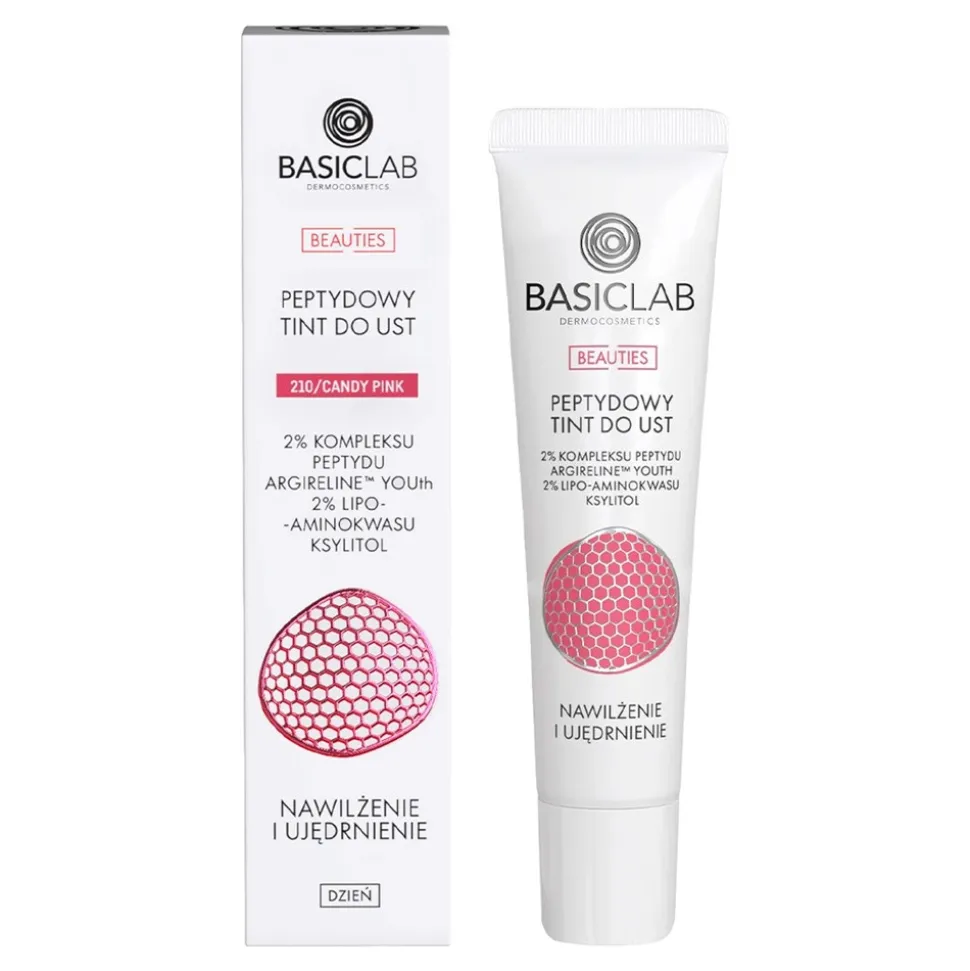BasicLab Beauties, tint peptydowy do ust, Candy Pink, 15 ml