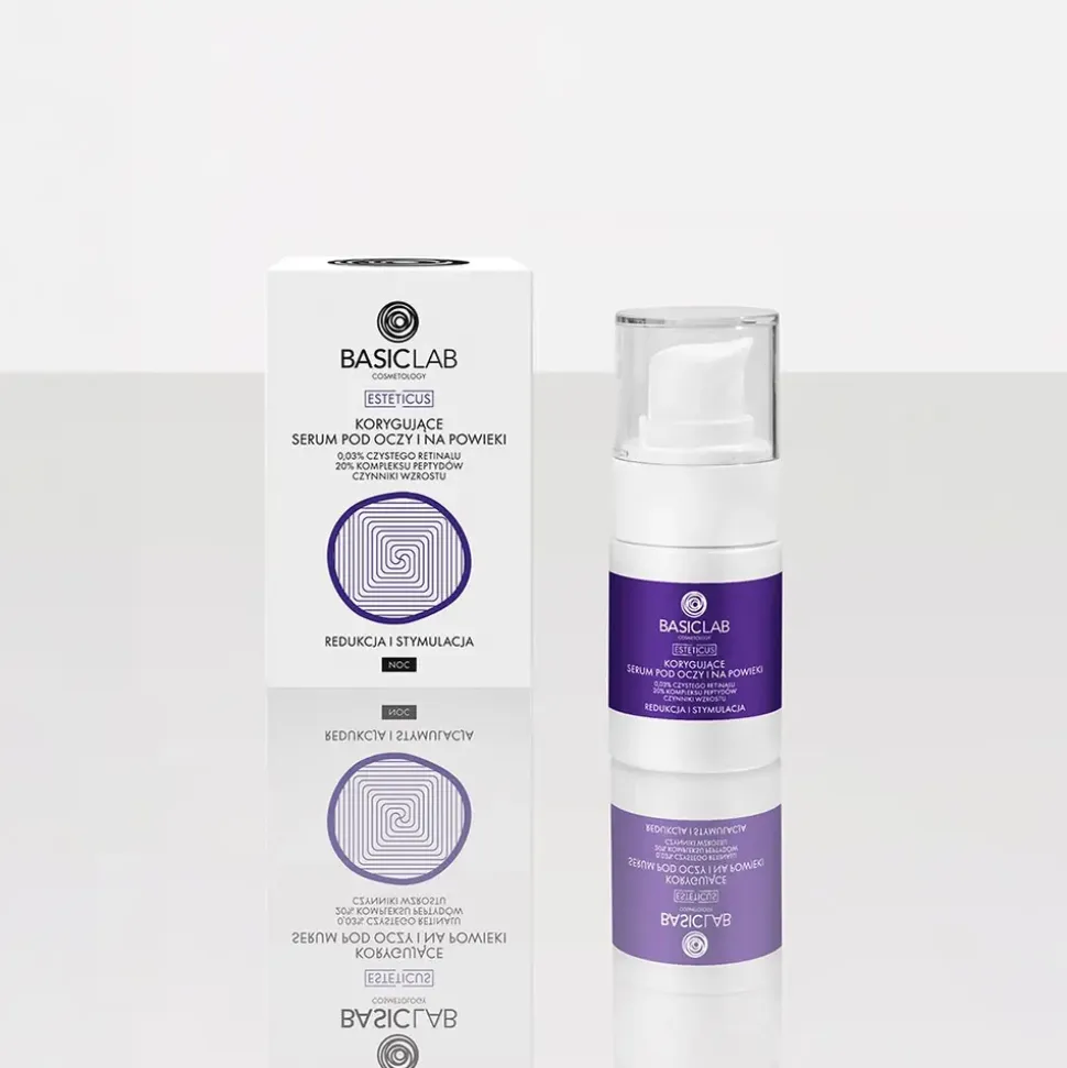 BasicLab Esteticus, korygujące serum pod oczy Redukcja i Stymulacja, 15 ml