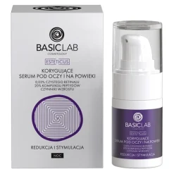 BasicLab Esteticus, korygujące serum pod oczy Redukcja i Stymulacja, 15 ml
