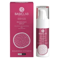 BasicLab Esteticus, redukujące serum 10% kwasu azelainowego, BHA, Glicyryzyna, 30 ml