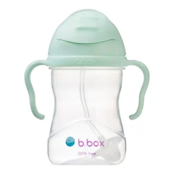 B.BOX, bidon dla dzieci, kubek niekapek ze słomką, Gelato Pistachio, 6 m+, 240 ml