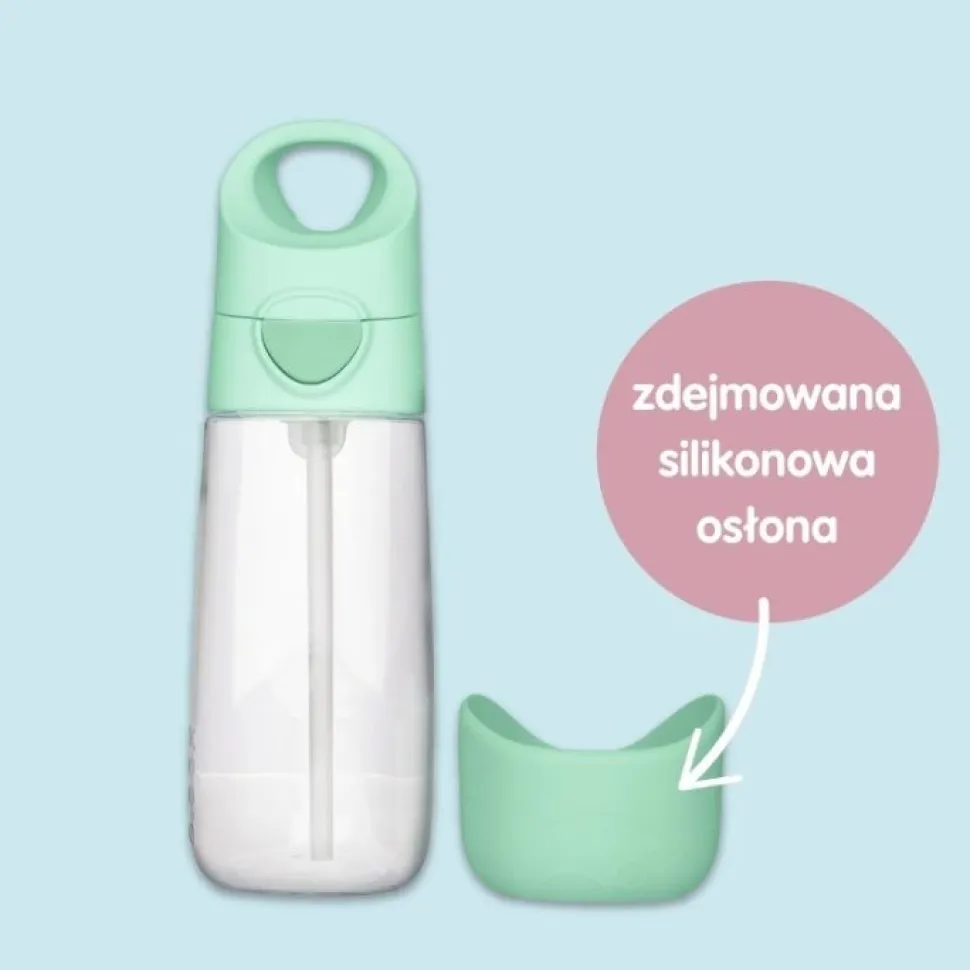B.box, bidon tritanowy ze słomką, Emerald Forrest, 450 ml, 1 szt.