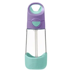 B.box, bidon tritanowy ze słomką, Lilac Pop, 450 ml, 1 szt.
