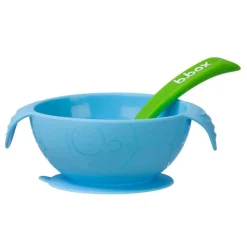 B.box, silikonowa miseczka z przyssawką i łyżeczką, Ocean Breeze, 1 szt.