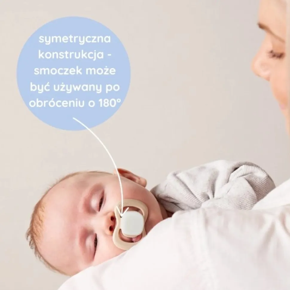 B.box, symetryczny smoczek silikonowy 6m+., Ocean + Sky, 2 szt.