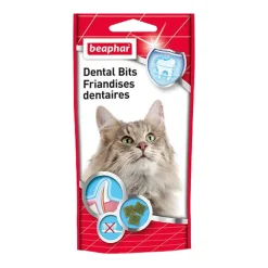 Beaphar Dental Bits, przysmak z chlorofilem na zęby dla kotów, 35 g