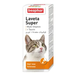 Beaphar Laveta Super Cat, preparat przeciw nadmiernemu wypadaniu sierści u kotów, płyn, 50 ml