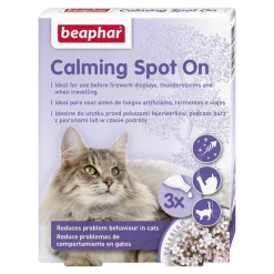 Beaphar No Stress Spot On, krople uspokajające dla kota, 3 x 0,4 ml