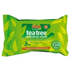 Beauty Formulas, chusteczki oczyszczające do twarzy, Tea Tree, 25 szt.