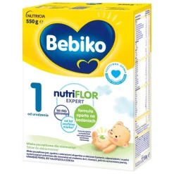 Bebiko 1 nutriFLOR Expert, mleko początkowe dla niemowląt od urodzenia, proszek, 550 g