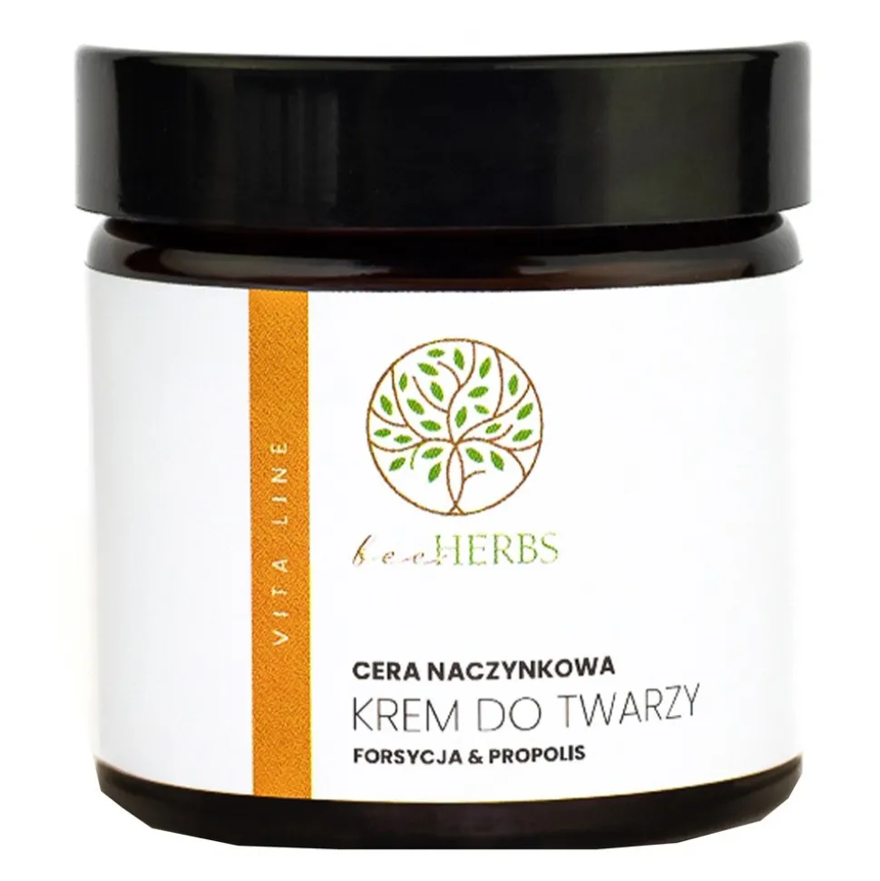 BeeHerbs, krem do twarzy do cery naczynkowej i wrażliwej, 60 ml