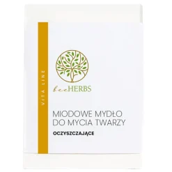 BeeHerbs, miodowe mydło do mycia twarzy, oczyszczające, 100 g