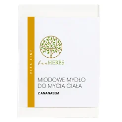 BeeHerbs, miodowe mydło do mycia ciała z ananasem, 100 g