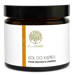 BeeHerbs, sól do kąpieli, pyłek pszczeli & lawenda, 250 ml