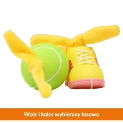 Beeztees Pluszowy Sznur z piłką i butem, zabawka dla psa, 27 cm, 1 szt.