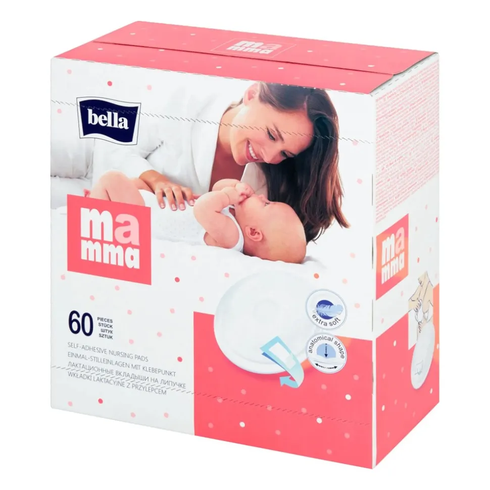Bella Mamma, wkładki laktacyjne z przylepcem, 60 szt.
