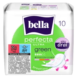 Bella Perfecta Ultra Green, ultracienkie podpaski, bezzapachowe, 10 szt.