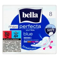 Bella Perfecta Ultra Maxi Blue, ultracienkie podpaski, bezzapachowe, 8 szt.