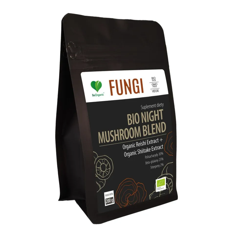 BeOrganic BIO Night Mushroom Blend, proszek, 200 g