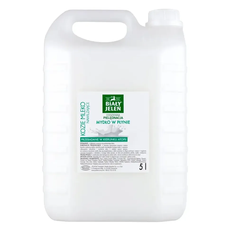 Biały Jeleń Kozie Mleko, mydło w płynie, 5000 ml