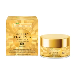 Bielenda Golden Placenta Collagen Reconstructor, napinająco-odbudowujący krem-koncentrat przeciwzmarszczkowy 60+, 50 ml