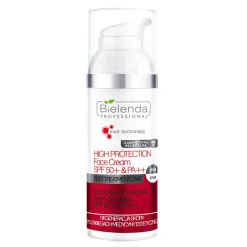 Bielenda Professional, krem do twarzy, wysoka ochrona, SPF 50+ i PA++, 50 ml
