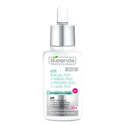 Bielenda Professional, płyn 40% kwas salicylowy, kwas azelainowy, kwas migdałowy, kwas mlekowy, 30 g