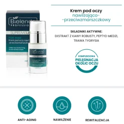 Bielenda Professional SupremeLab For Man, krem pod oczy nawilżająco-przeciwzmarszczkowy, 15 ml