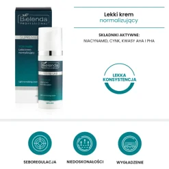 Bielenda Professional SupremeLab For Man, lekki krem normalizujący, 50 ml