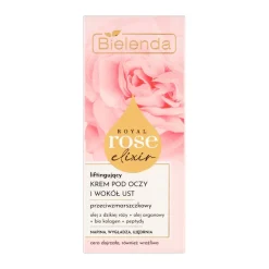 Bielenda, Royal Rose Elixir, krem przeciwzmarszczkowy, liftingujący, pod oczy i wokół ust, 15 ml