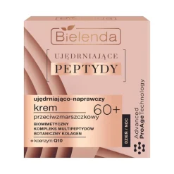 Bielenda Ujędrniające Peptydy, ujędrniająco-naprawczy krem przeciwzmarszczkowy, 60+, 50 ml