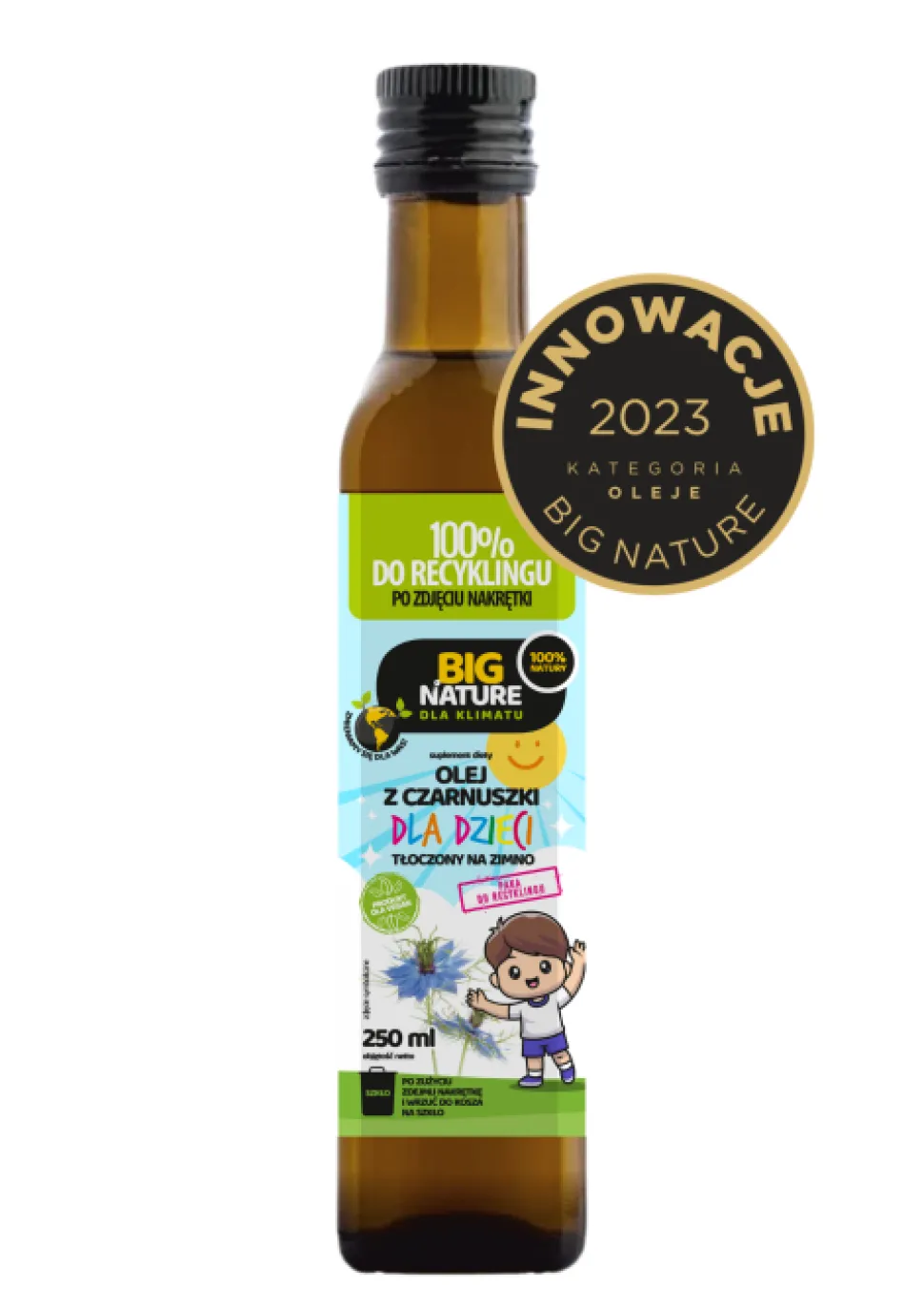 Big nature olej d/dz z czarnuszki na zimno 250ml