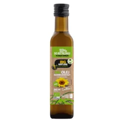 Big Nature Olej słonecznikowy tłoczony na zimno Bio, 250 ml