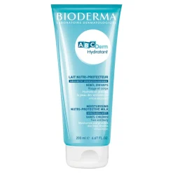 Bioderma Abcderm Hydratant, łagodna emulsja ultra-nawilżająca dla dzieci i niemowląt, 200 ml
