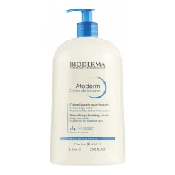 Bioderma Atoderm Crème de douche, kremowy żel do mycia twarzy i ciała, 1000 ml