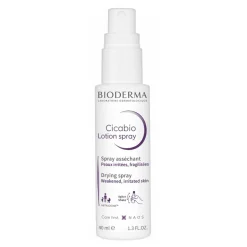 Bioderma Cicabio Lotion Spray, kojąco-naprawczy spray osuszający rany i hamujący sączenie, 40 ml